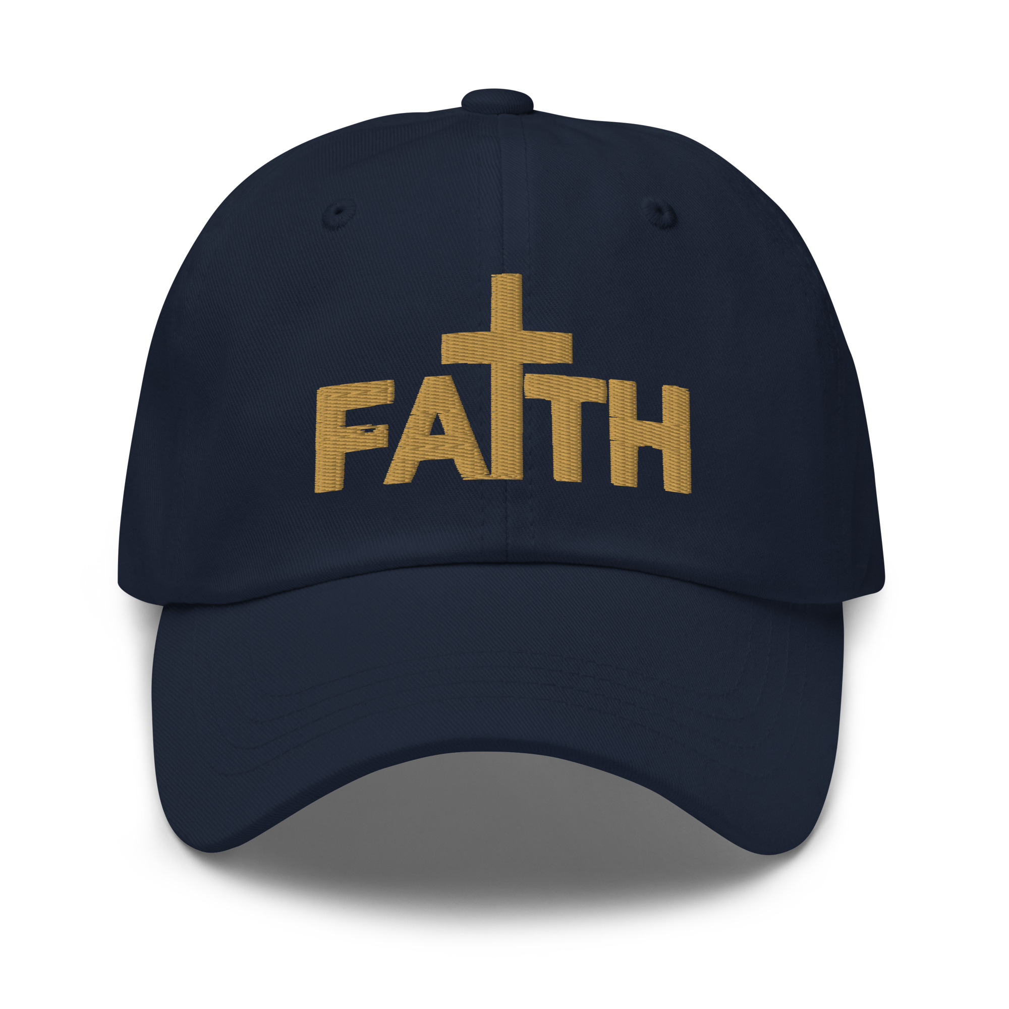 Faith Cross Embroidered Dad Hat - Image 2